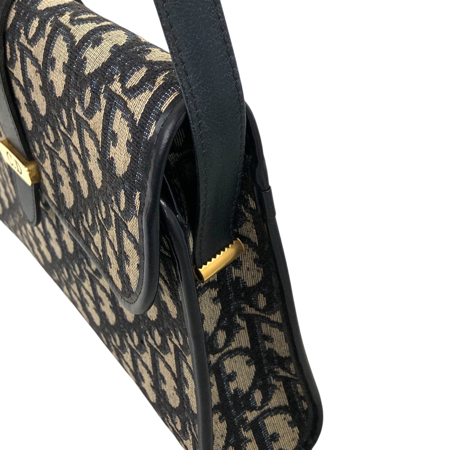 Christian Dior Trotter CD Logo 單肩包 海軍藍 復古 sajty4