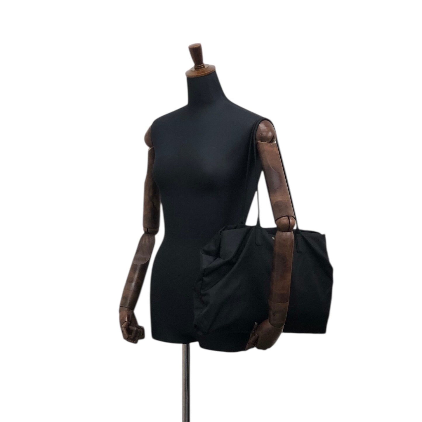 PRADA Tessuto Triangle Logo Totebag Black Vintage m8ccmn