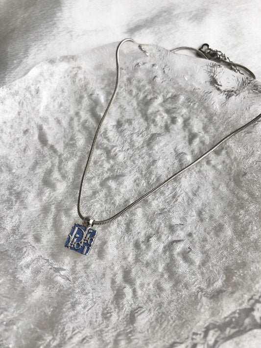 Christian Dior Trotter Necklace Silver Vintage 5g8x5z