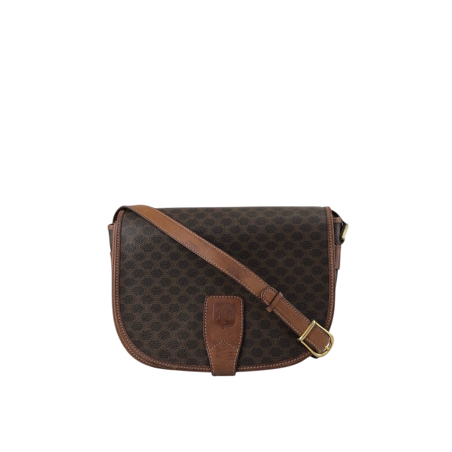 CELINE Macadam Shoulder bag Brown Vintage ui5mtc