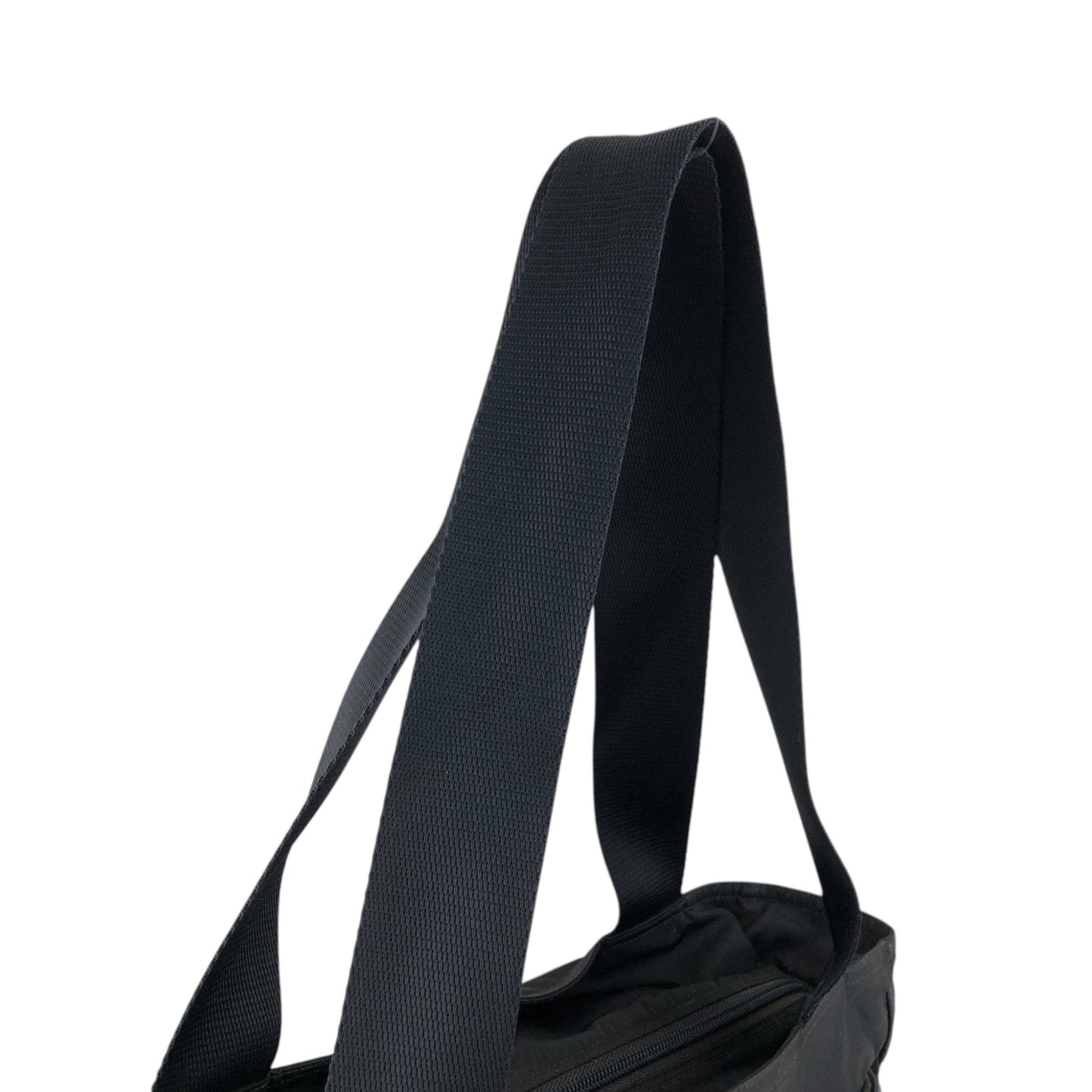 PRADA Tessuto Triangle Logo Totebag Black Vintage ztj777