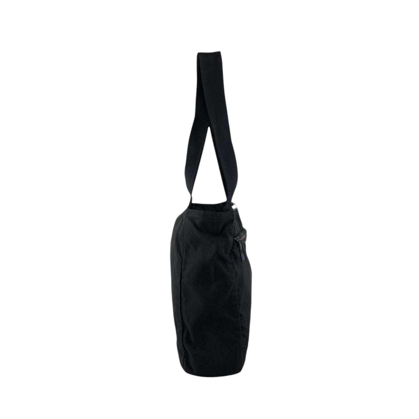 PRADA Tessuto Triangle Logo Totebag Black Vintage ztj777