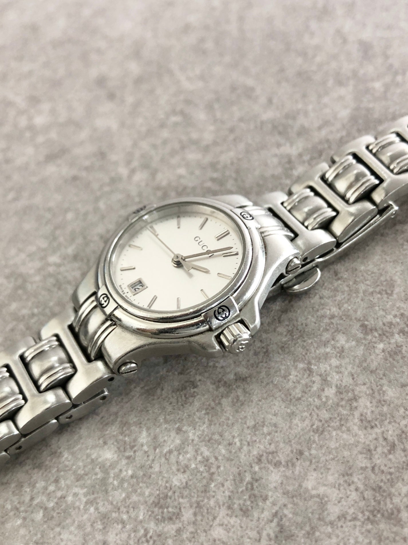 GUCCI GG Watch Silver 9040L Vintage 8xaiw7