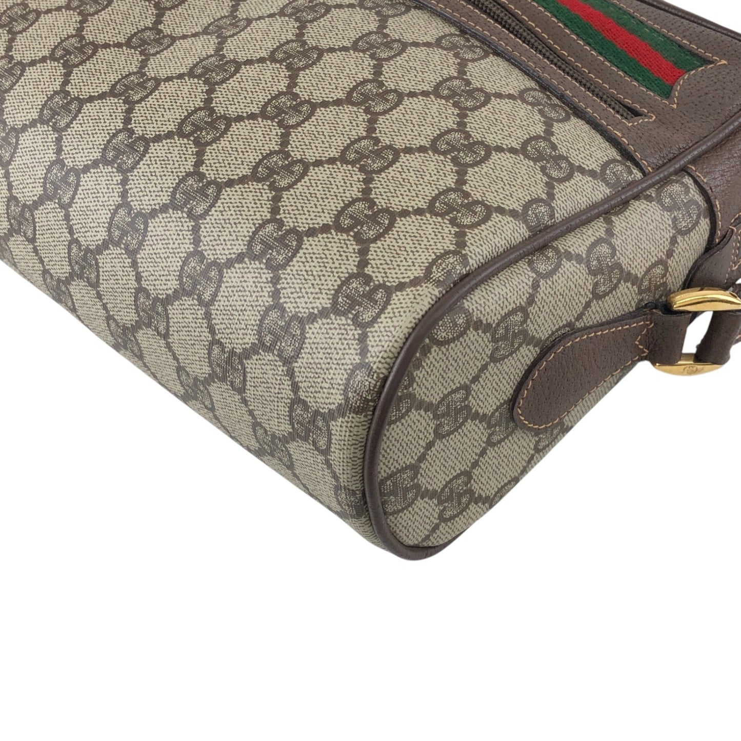 GUCCI GG Pattern Sherry Line Shoulder bag Brown Vintage ggwuxk