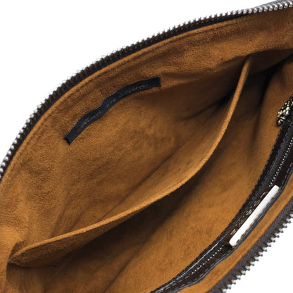 LOEWE Logo Leather Shoulder bag Brown Vintage spf3af