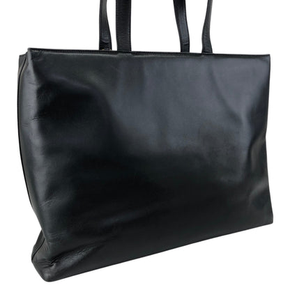 Christian Dior Logo Charm Handbag Totebag Black Vintage jimcsr