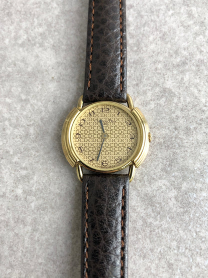 Christian Dior Watch Gold×Brown Vintage 2mewkg