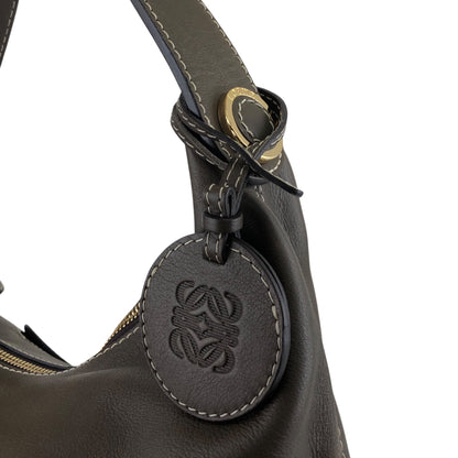 LOEWE Logo Embossed Shoulder bag Brown Vintage fsvn5t
