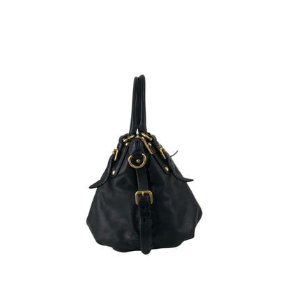 PRADA Logo Two-way Handbag Shoulder bag Black Vintage jrndes