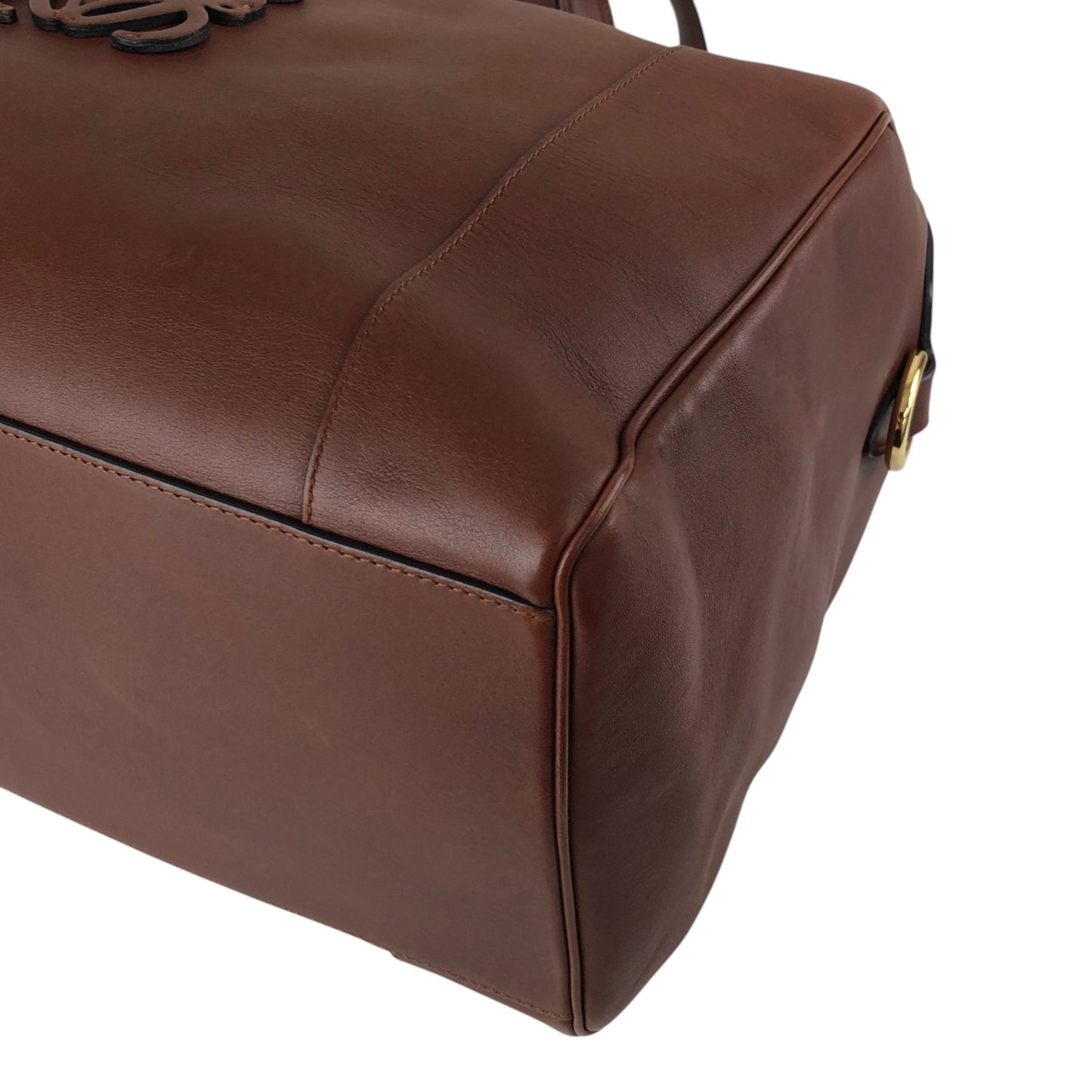 LOEWE Anagram Two-way Boston bag Shoulder bag Brown Vintage c288vn