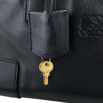 LOEWE Amazona28 Anagram Handbag Boston bag Black Vintage 4ve2yy