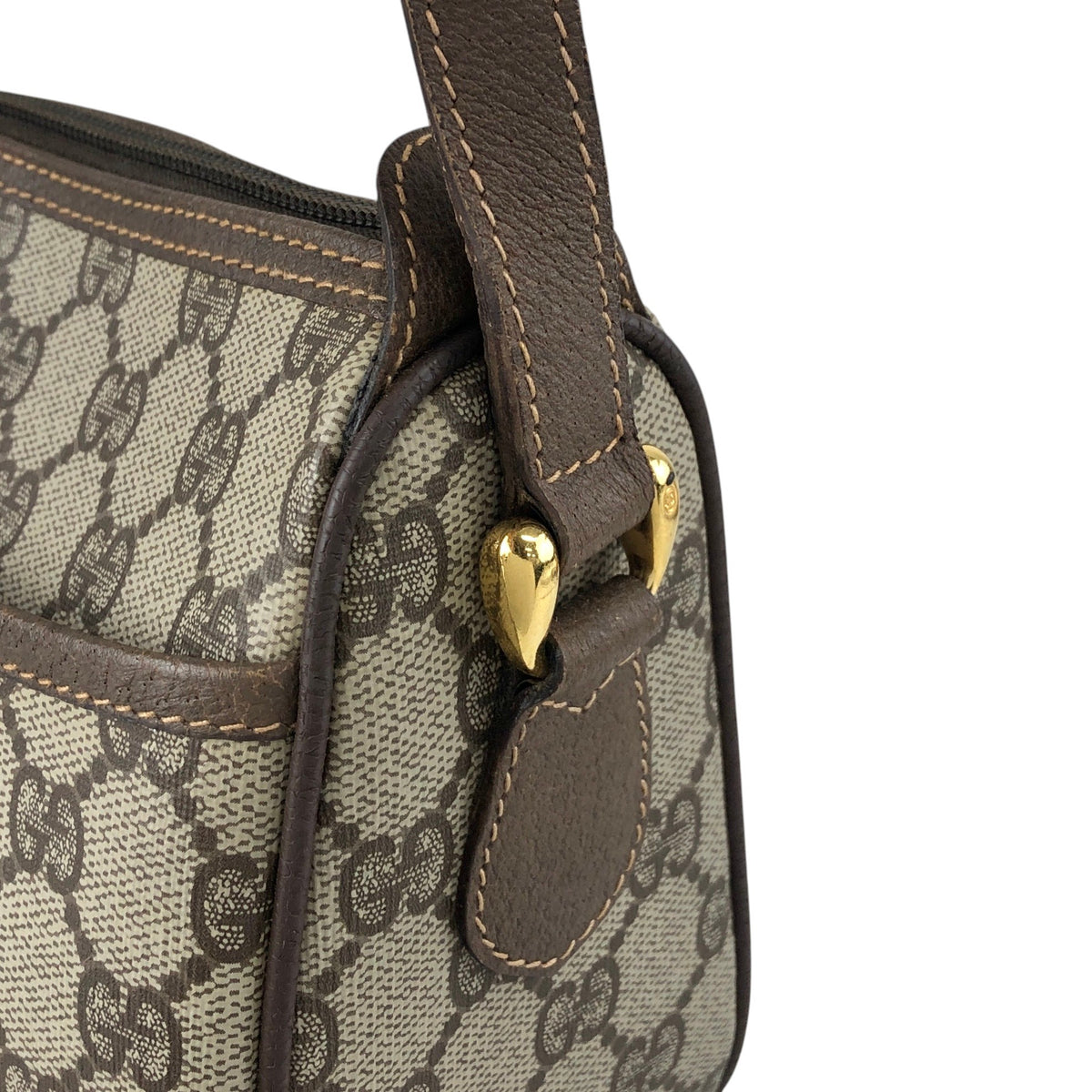 GUCCI Sherry Line Shoulder bag Beige Vintage h47gp3