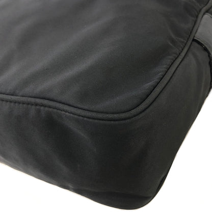PRADA Triangle Logo Nylon Crossbody Shoulder bag Black Vintage is5rrn