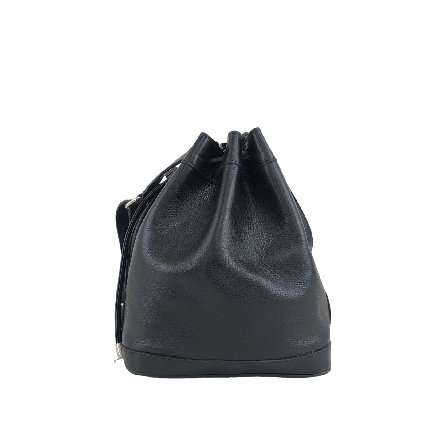 CELINE Drawstring Shoulder bag Black Vintage zazekc