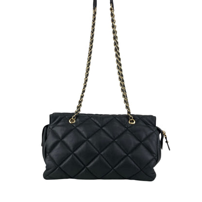 Salvatore Ferragamo Vala Ribbon Chain Shoulder bag Black Vintage ujjjt4