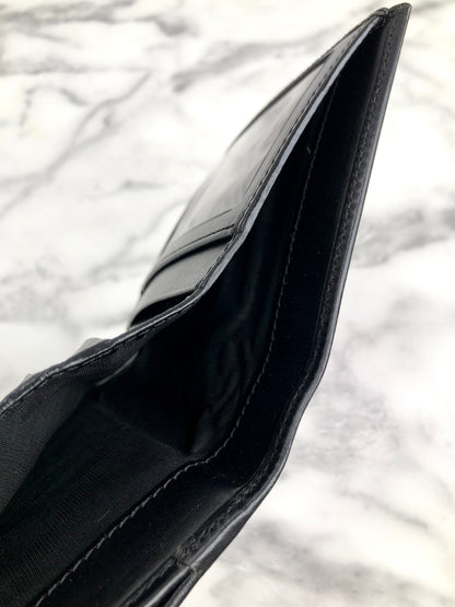 CELINE Macadam Blason Folded Wallet Black Vintage xtw4xv