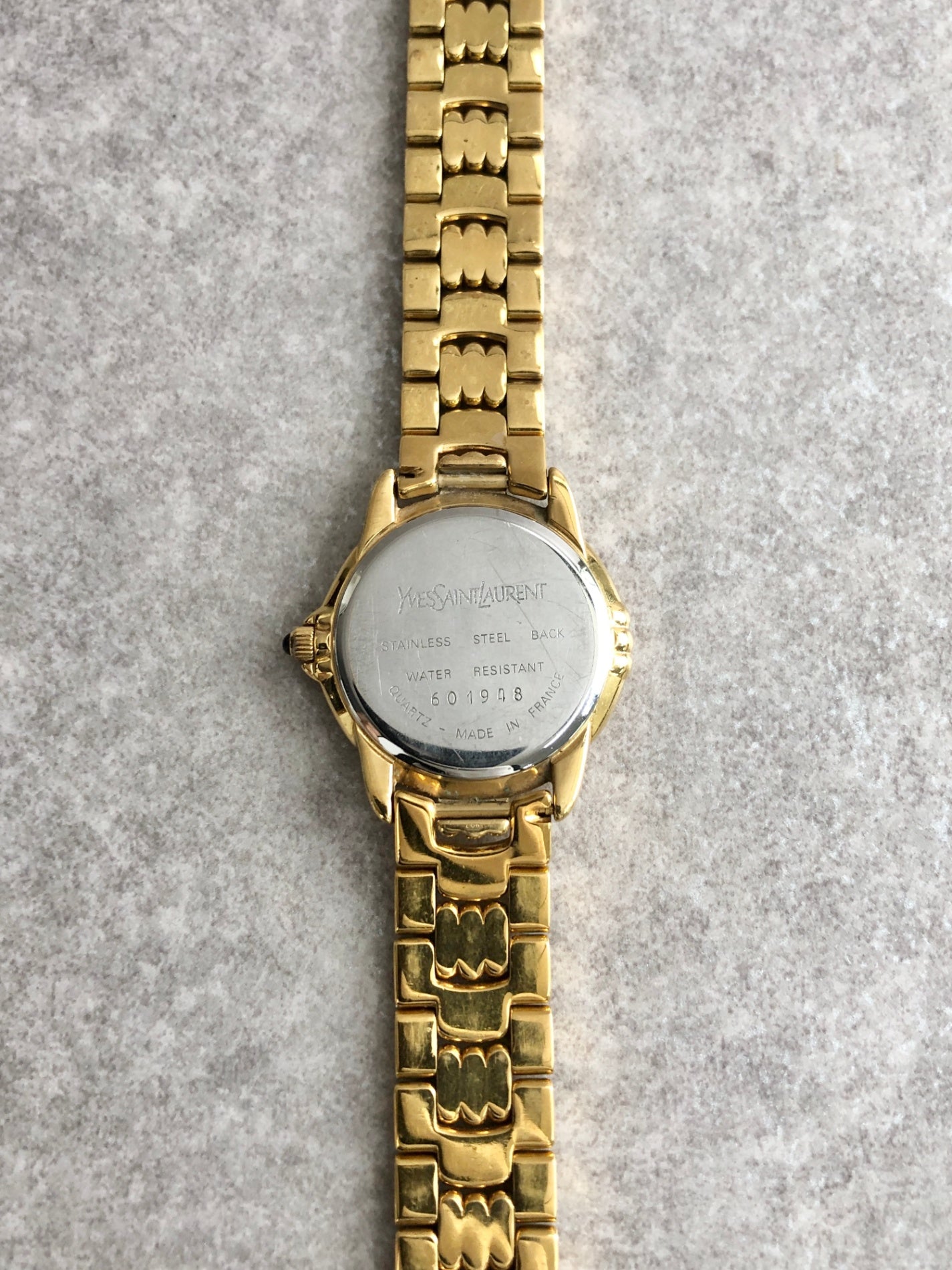 Yves Saint Laurent Quartz Watch Gold 601948 Vintage vfcdc4