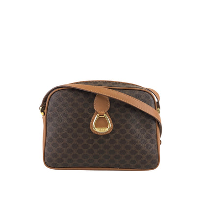 CELINE Macadam Horse Bit Shoulder bag Brown Vintage w7if2s