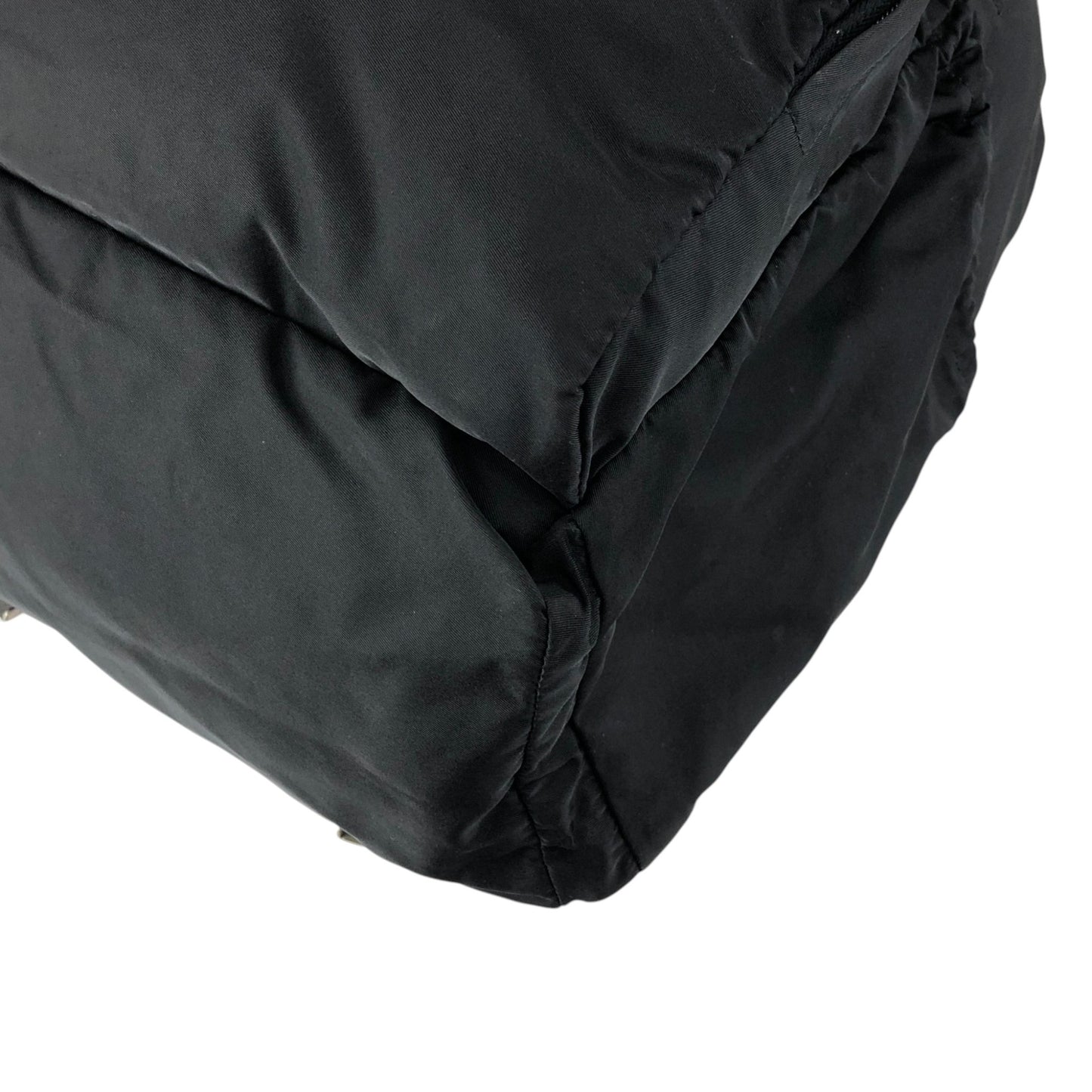 PRADA Tessuto Triangle Logo Backpack Black Vintage 8a5c5r