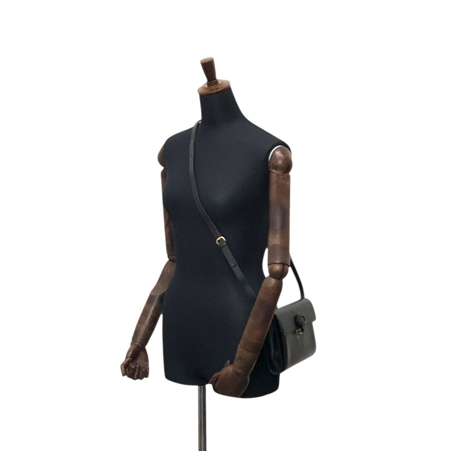 GUCCI GG logo Shoulder bag Black Vintage ugbam2