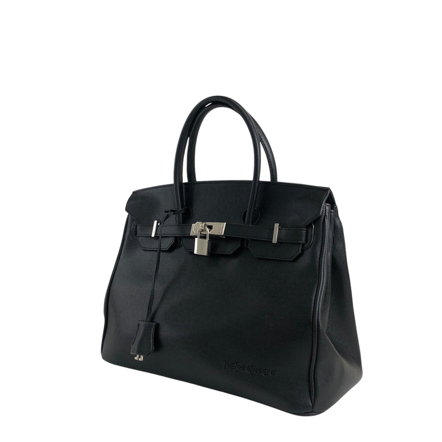 Yves Saint Laurent Turn Lock Handbag Black Vintage 74yryb