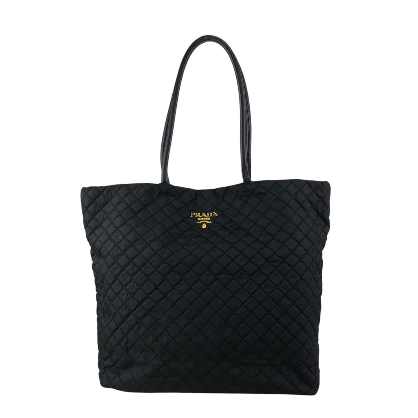 PRADA Logo Totebag Black Vintage 58xguc