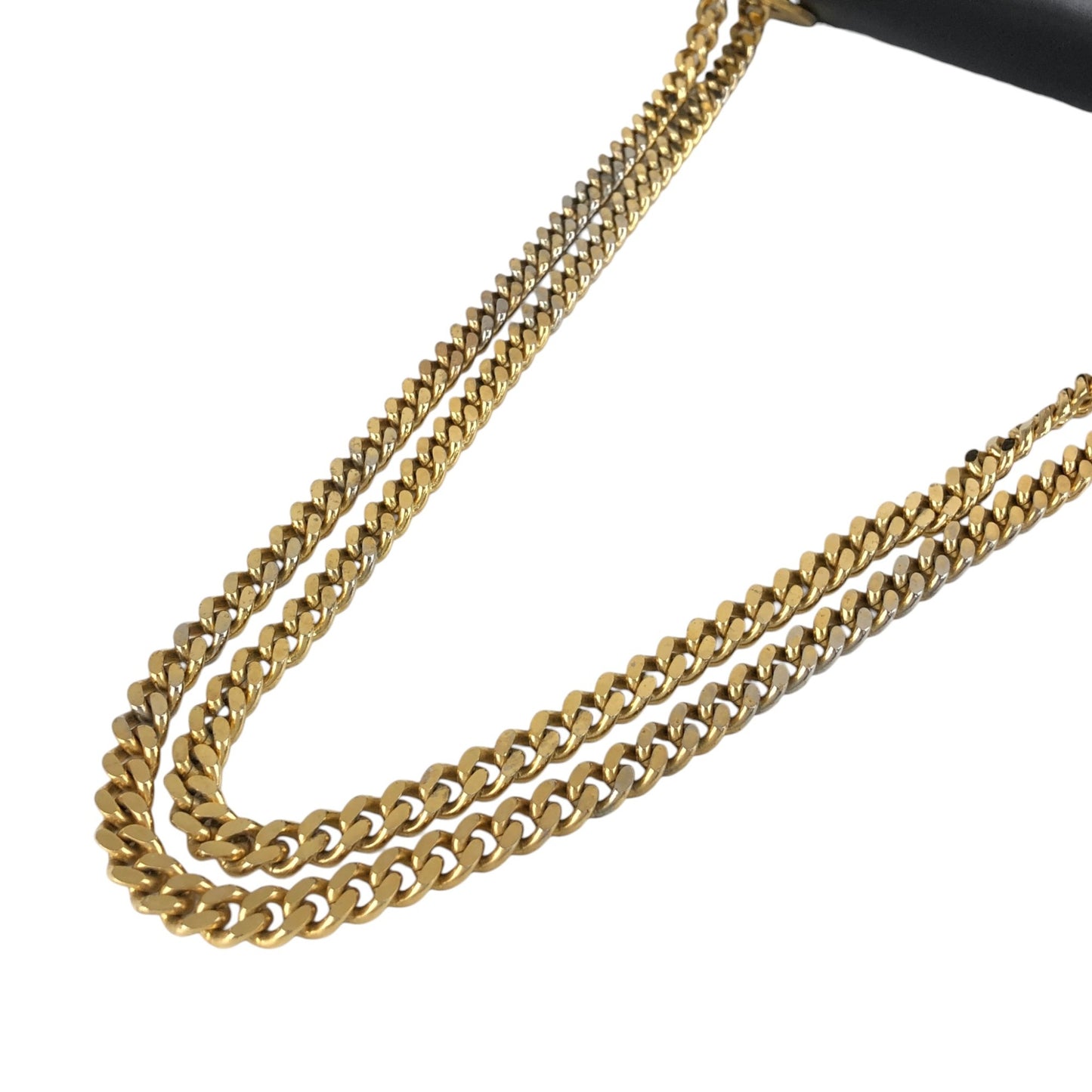 CELINE Blason Chain Shoulder bag Black Vintage gpayic