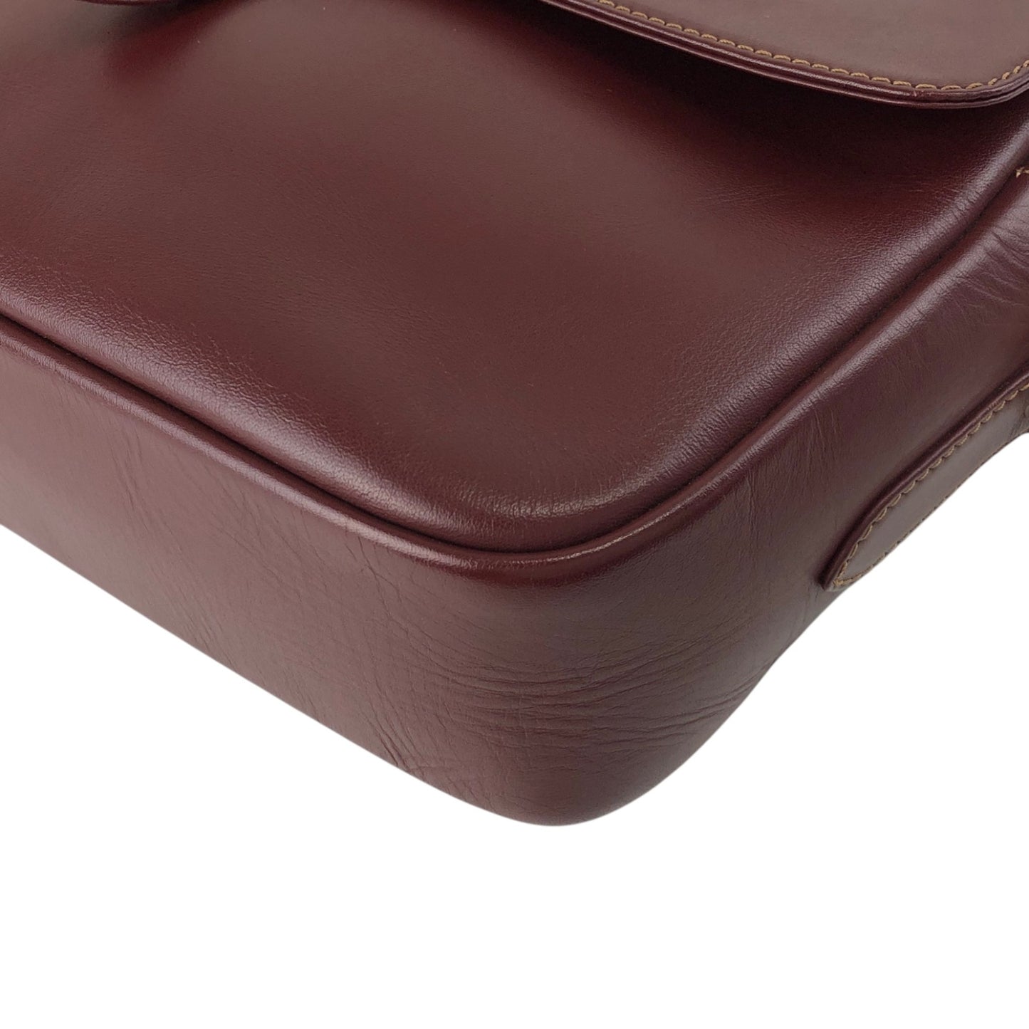 Cartier Logo Embossed Shoulder bag Bordeaux Vintage dwdxvx