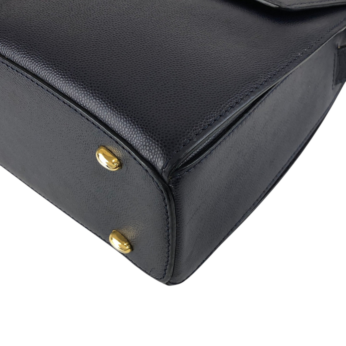 CELINE Gancini Shoulder bag Navy Vintage hf7v5f