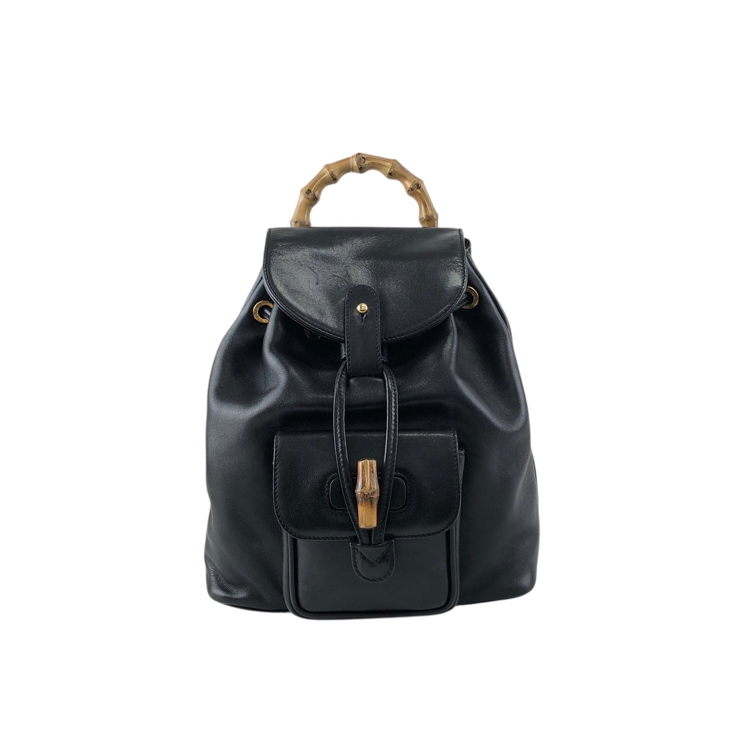GUCCI Bamboo Backpack Black Vintage tfjt8e