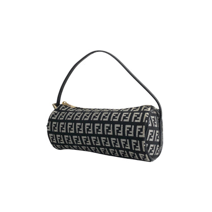 FENDI Zucchino Handbag Pouch Black Vintage zrasnu