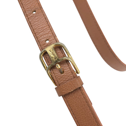 Yves Saint Laurent YSL Logo Shoulder bag Brown Vintage ews436