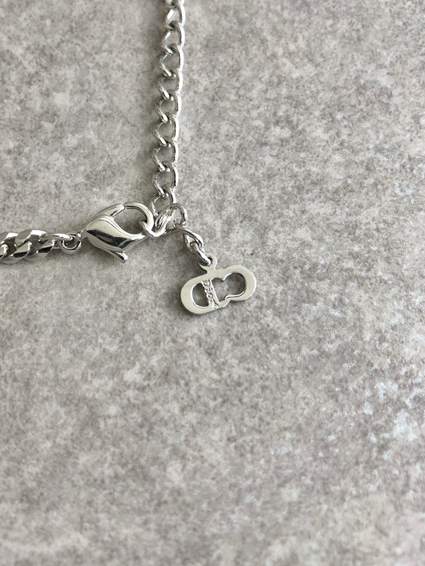 Christian Dior CD Logo Bracelet Silver Vintage isyvk5