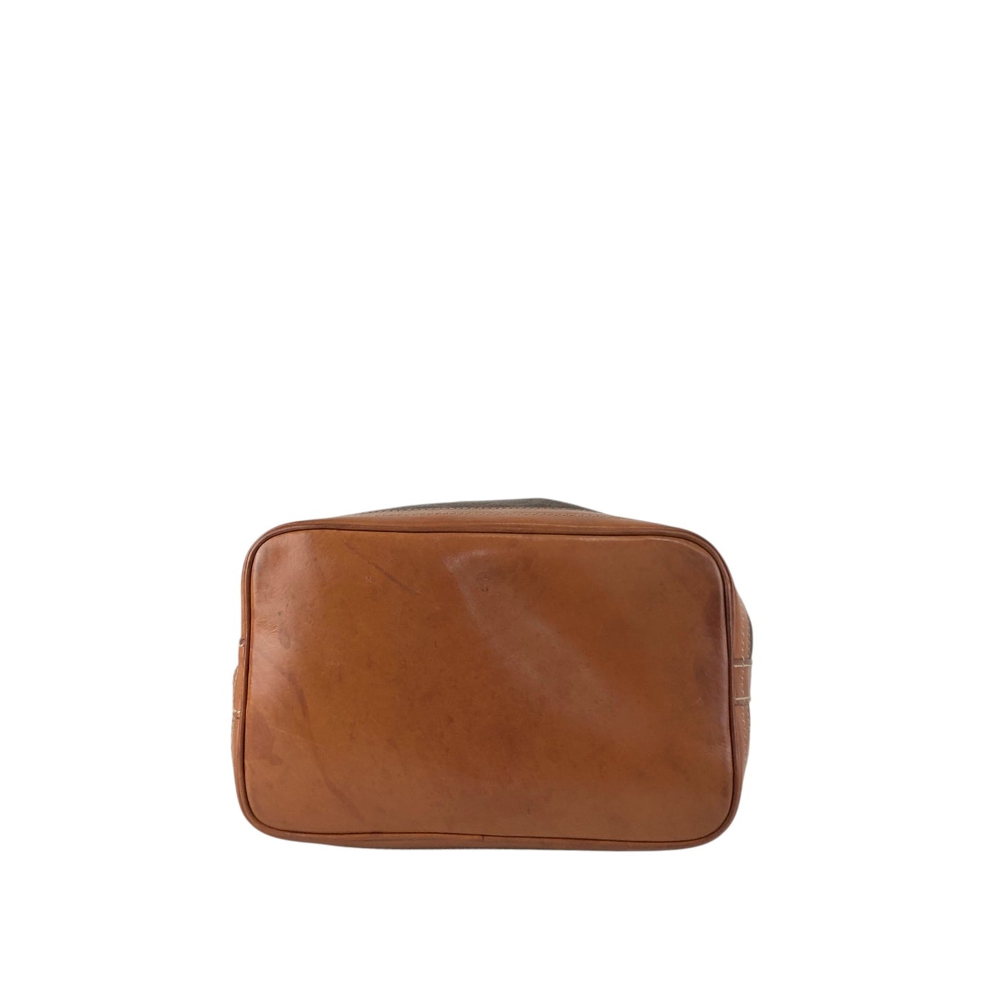 CELINE Macadam Blason Drawstring Shoulder bag Brown Vintage wc85jm