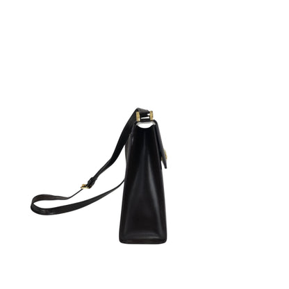 Yves Saint Laurent YSL Logo Shoulder bag Brown Vintage yeh3vd