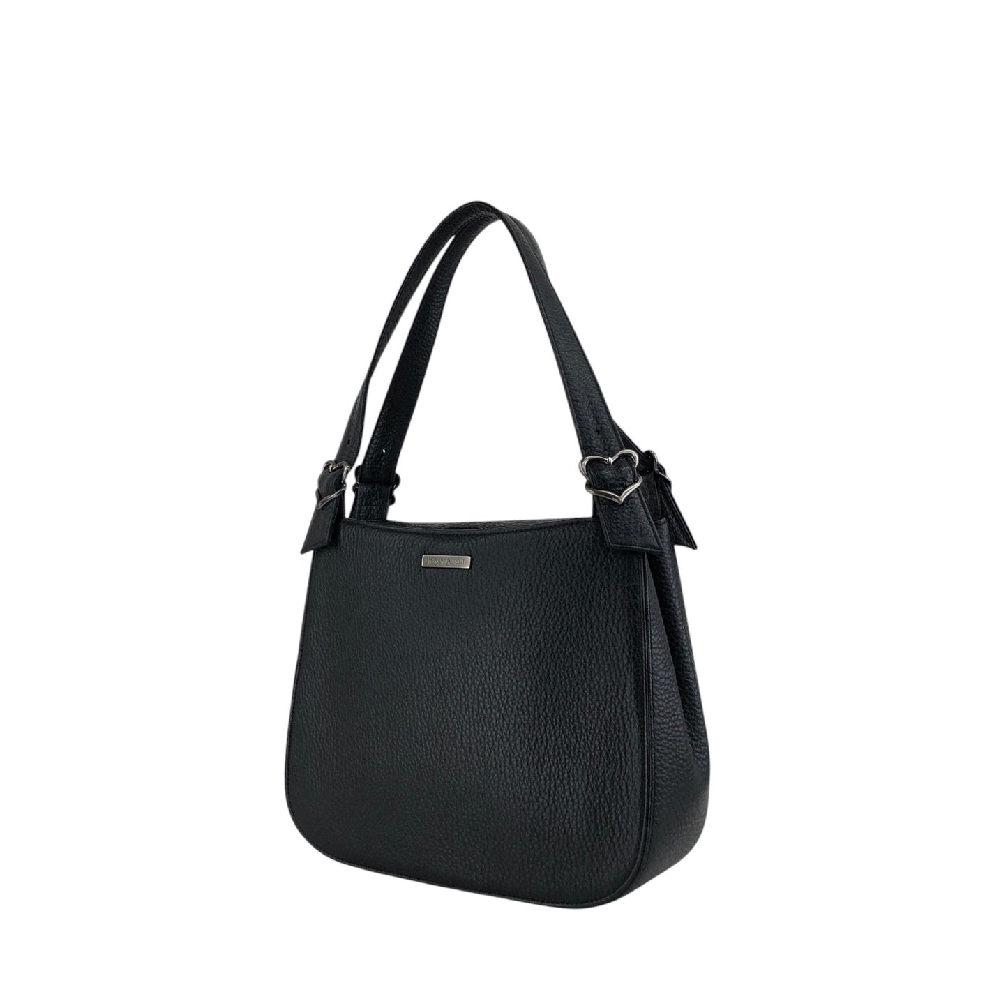 Yves Saint Laurent Logo Shoulder bag Black Vintage p2bexr
