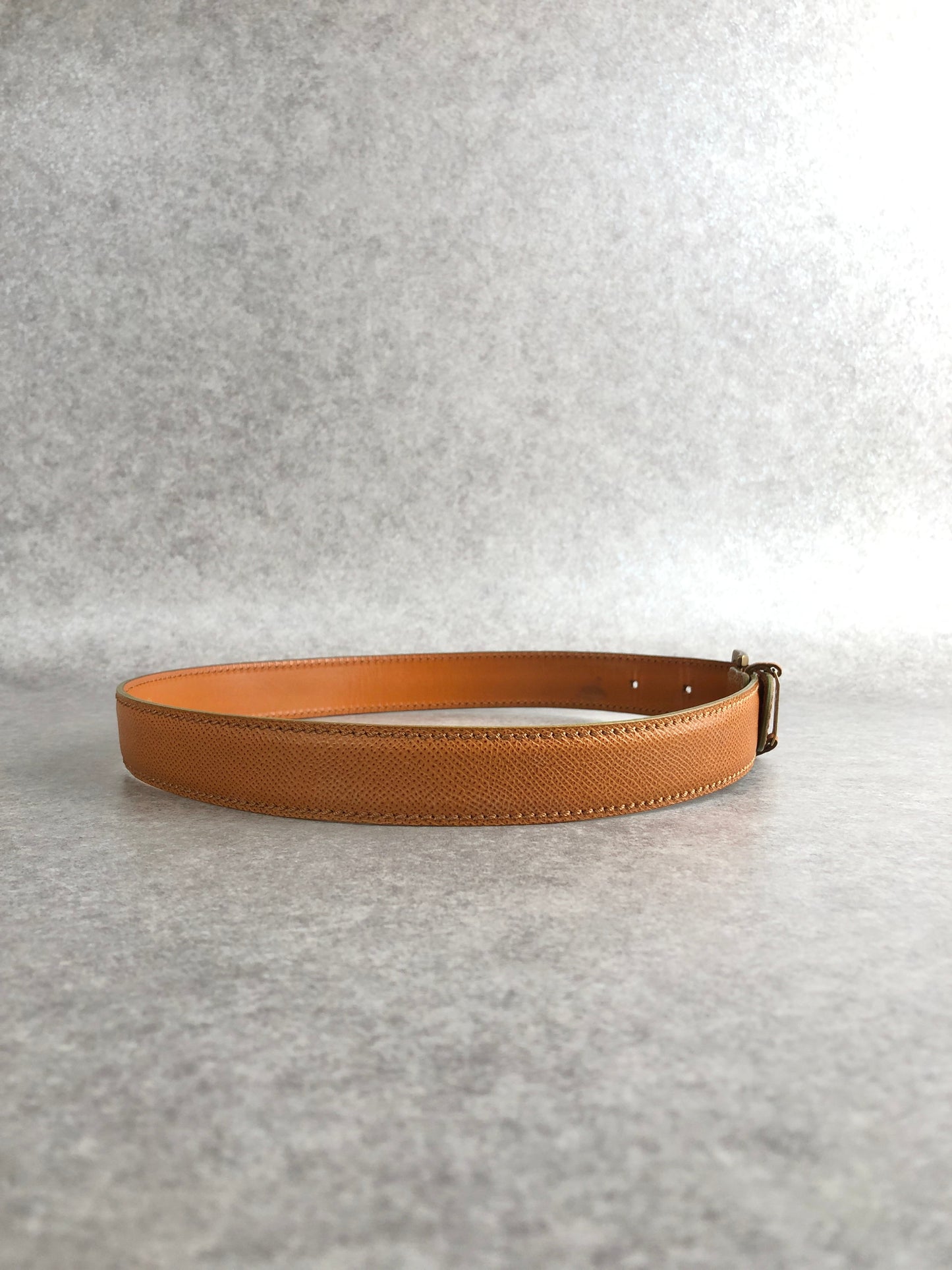 CHANEL Logo Belt Brown Vintage ryybkc