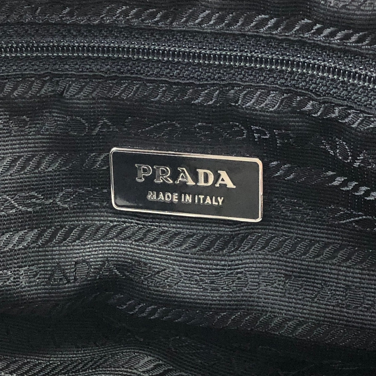 PRADA Triangle Logo Double Pocket Backpack Black Vintage rd6n42