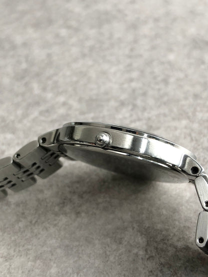 Yves Saint Laurent YSL Logo Watch Silver Vintage rshuab