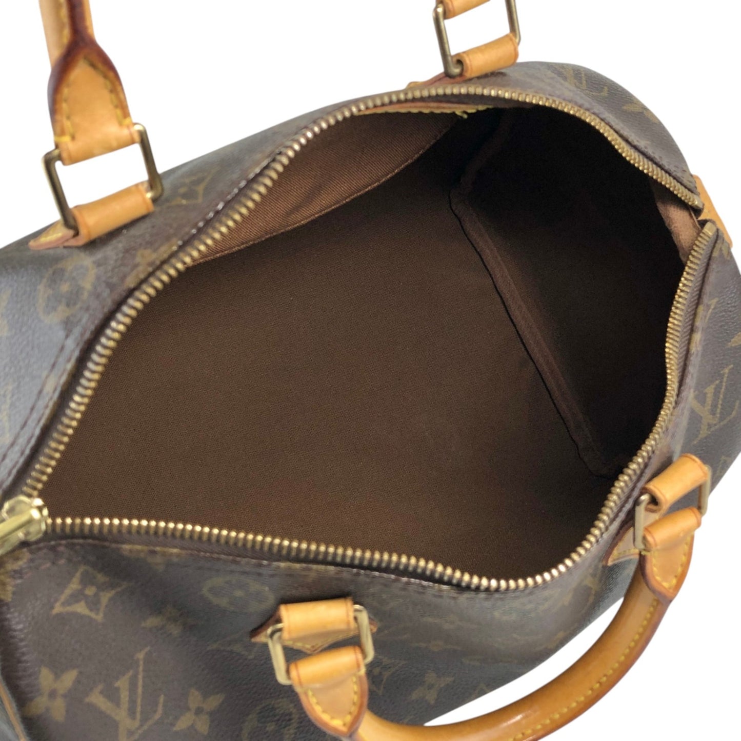 LOUIS VUITTON Monogram Handbag Boston bag Brown Vintage s2cksy