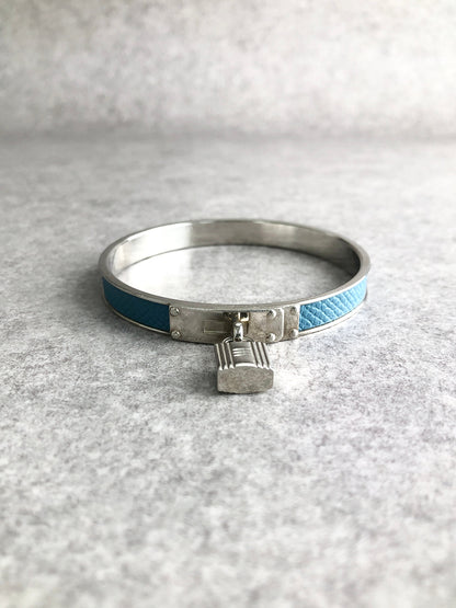 HERMES Bangle Silver×Blue Vintage wwkytm