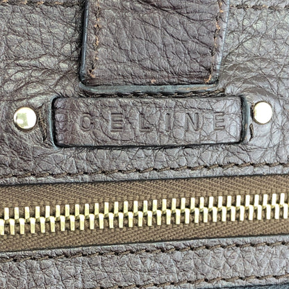 CELINE Blason Handbag Brown Vintage 3gv622