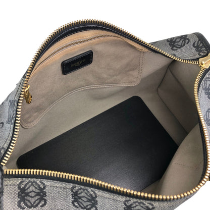 LOEWE Anagram Small Boston bag Handbag Gray Vintage hp67iy
