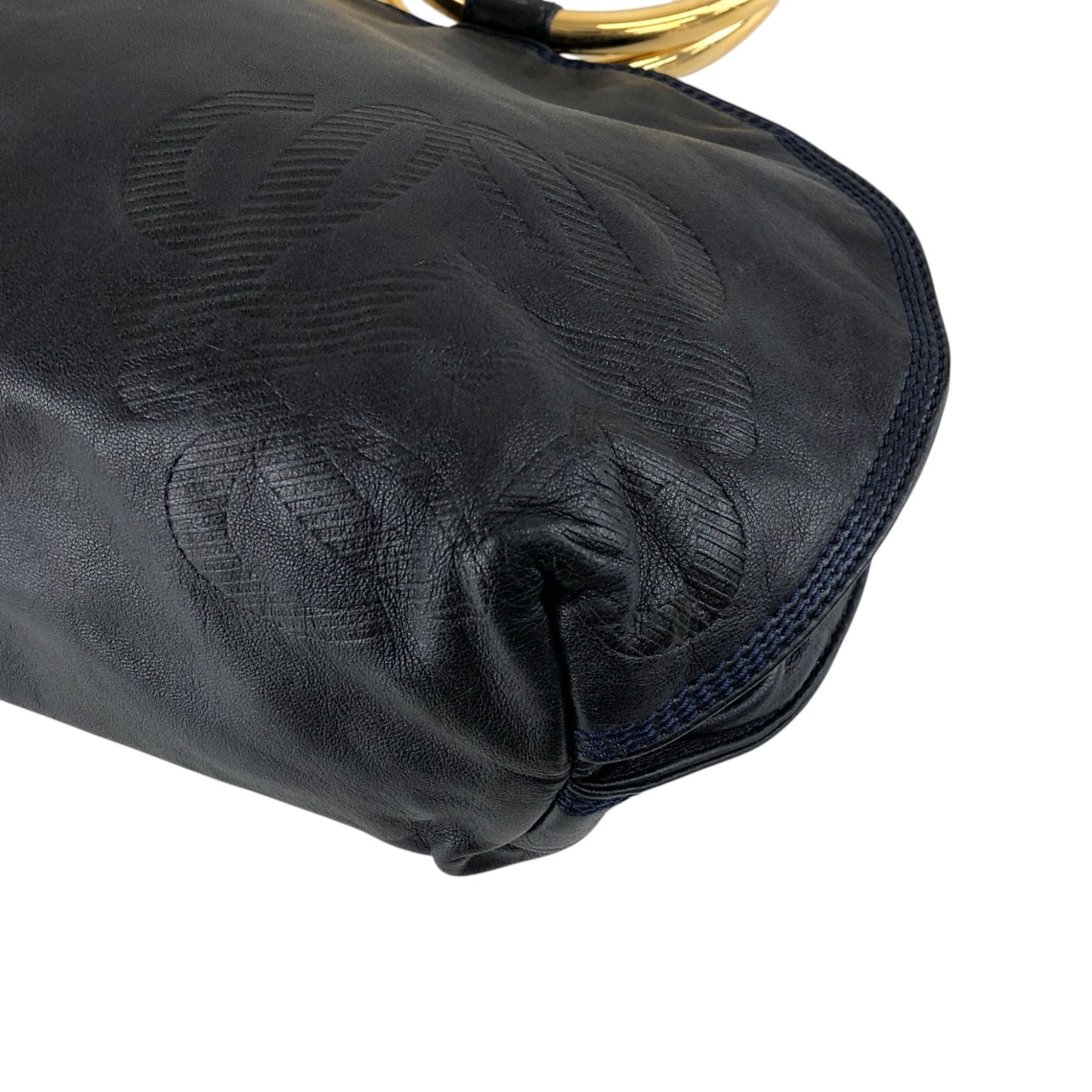 LOEWE Anagram Handbag Black Vintage atujby