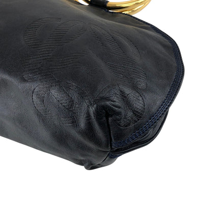 LOEWE Anagram Handbag Black Vintage atujby