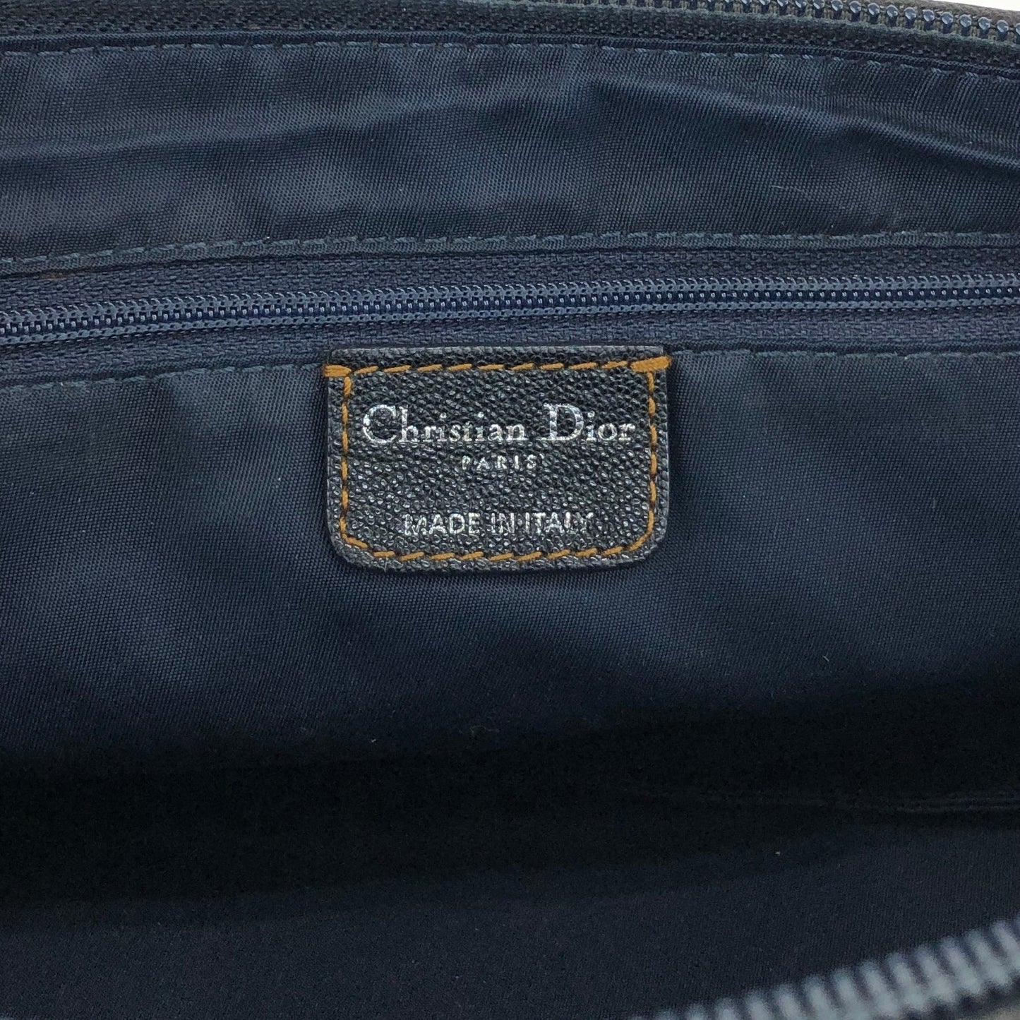 Christian Dior Trotter Small Boston bag Handbag Navy Vintage yrrvj3