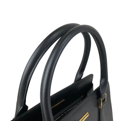 BURBERRY Logo Handbag Black Vintage imtu4e