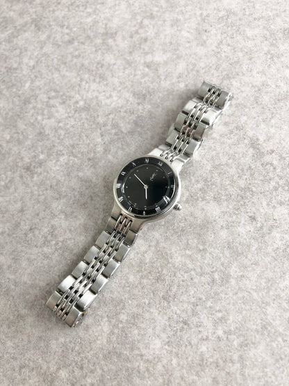 Yves Saint Laurent YSL Logo Watch Silver 5421-H17785 Vintage wivr8g