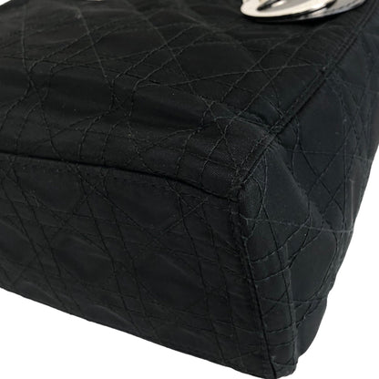 Christian Dior Lady Dior Cannage Nylon Two-way Shoulder bag Black Vintage 2i75ru