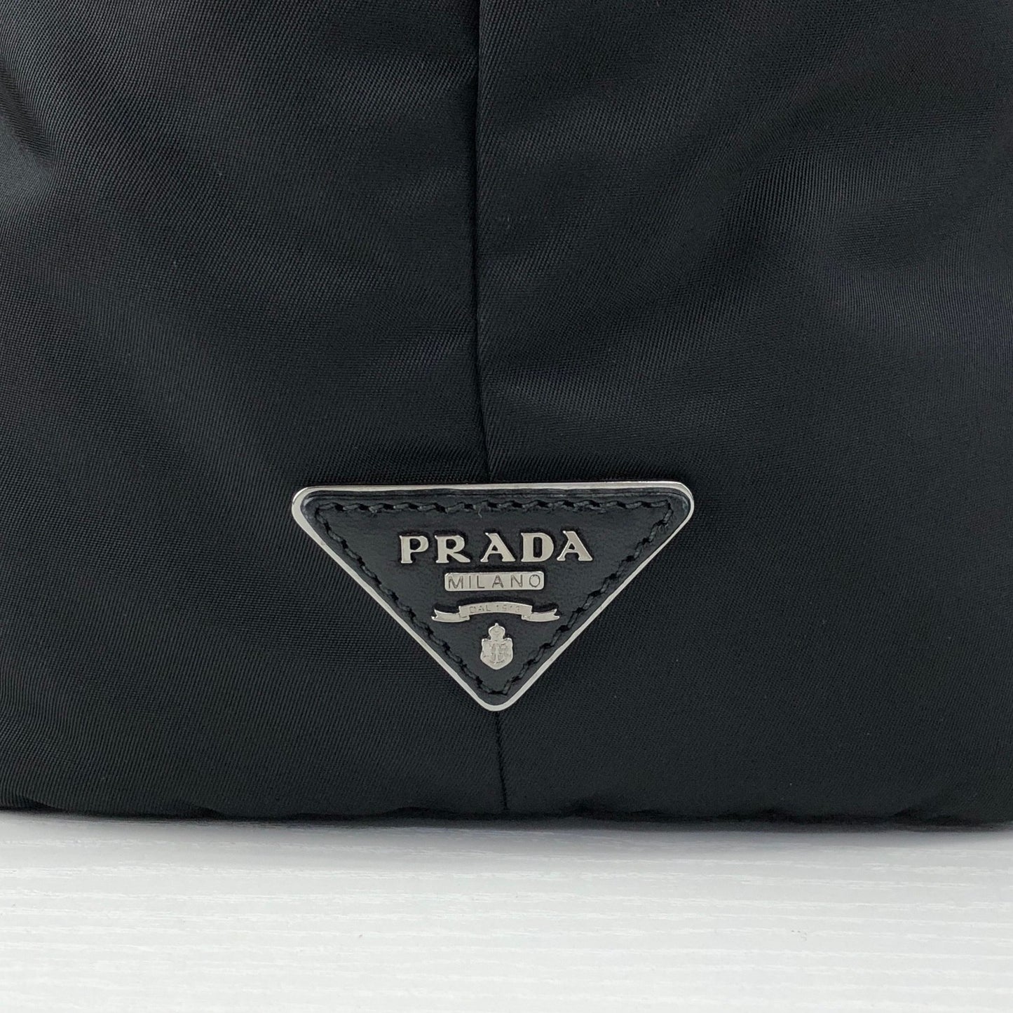 PRADA Tessuto Triangle Logo Two-way Handbag Shoulder bag Black BN1959 Vintage 3tmht8
